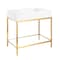 Anzzi 36 in. Console Sink in Brushed Gold with Matte White Counter Top CS-FGC001-BG - alternate 1